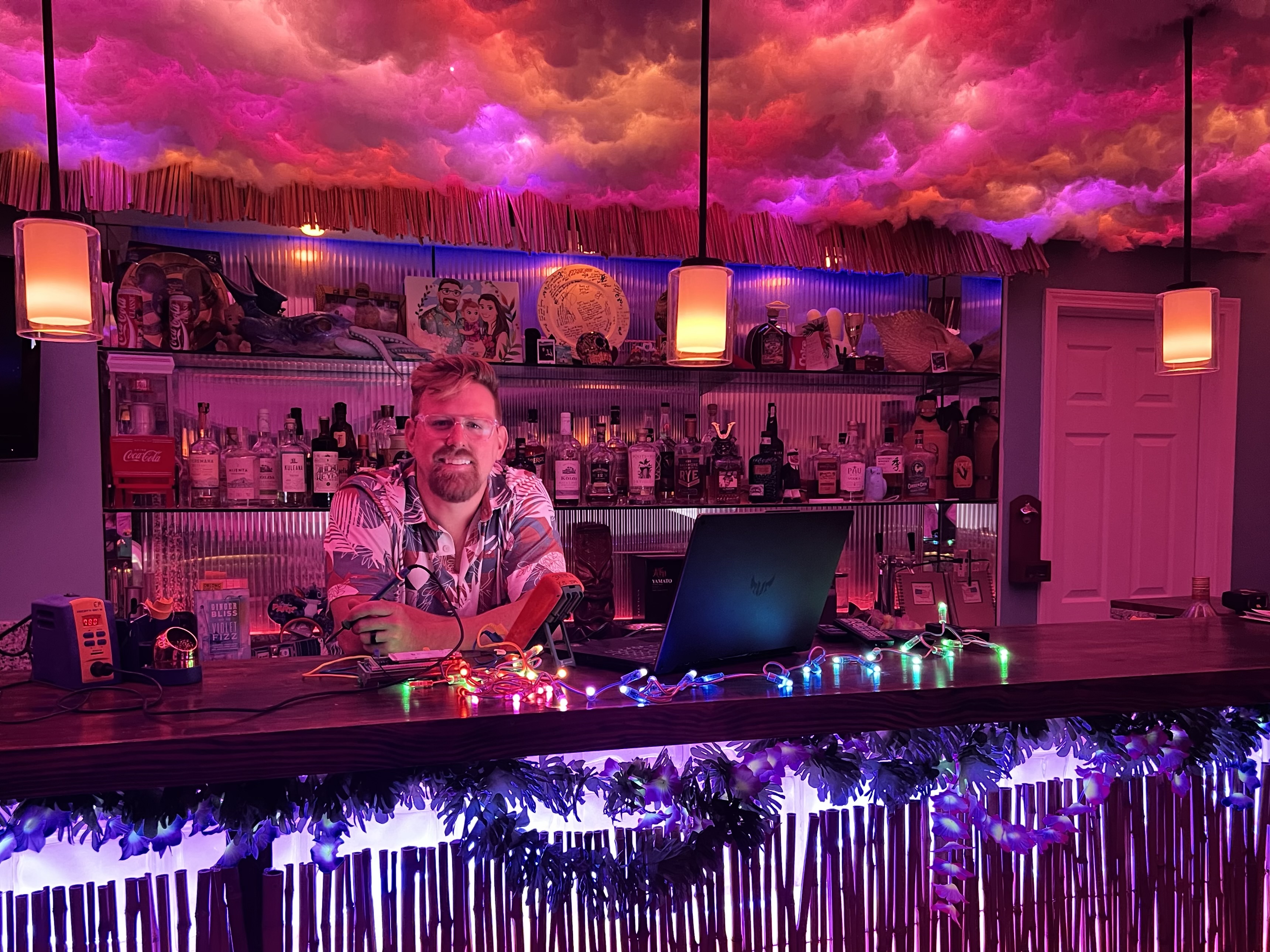 Immersive TikiTech bar experience